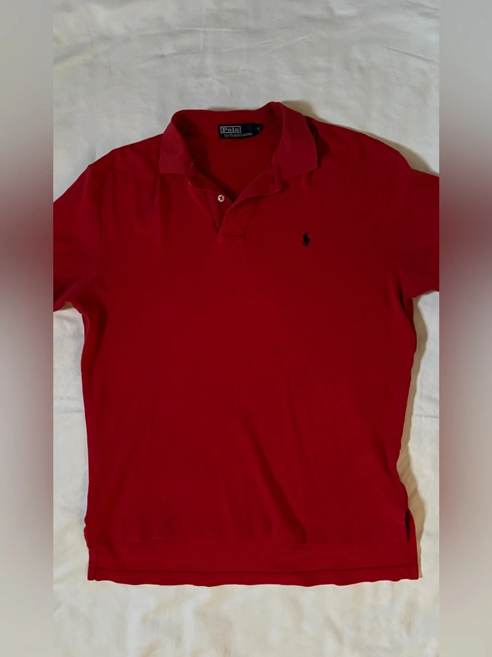 Polo Ralph Lauren Red Cotton Polo Shirt Made in USA